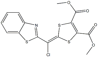 DIMETHYL 2-[1,3-BENZOTHIAZOL-2-YL(CHLORO)METHYLENE]-1,3-DITHIOLE-4,5-DICARBOXYLATE Struktur