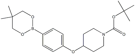 TERT-BUTYL 4-[4-(5,5-DIMETHYL-1,3,2-DIOXABORINAN-2-YL)PHENOXY]PIPERIDINE-1-CARBOXYLATE Struktur