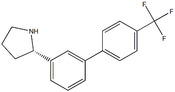 (2S)-2-(3-[4-(TRIFLUOROMETHYL)PHENYL]PHENYL)PYRROLIDINE Struktur