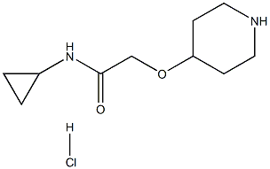 N-CYCLOPROPYL-2-(PIPERIDIN-4-YLOXY)-ACETAMIDE HYDROCHLORIDE Struktur