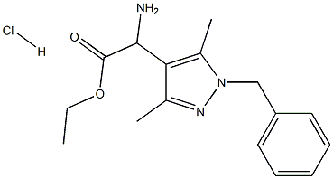 ETHYL AMINO(1-BENZYL-3,5-DIMETHYL-1H-PYRAZOL-4-YL)ACETATE HYDROCHLORIDE Struktur