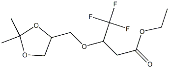 3-(2,2-DIMETHYL-[1,3]DIOXOLAN-4-YLMETHOXY)-4,4,4-TRIFLUORO-BUTYRIC ACID ETHYL ESTER Struktur