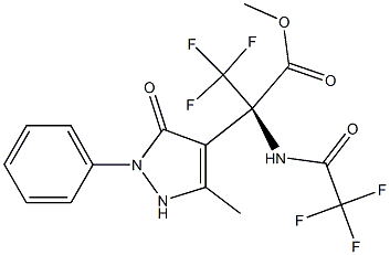 METHYL 3,3,3-TRIFLUORO-2-(5-METHYL-3-OXO-2-PHENYL-2,3-DIHYDRO-1H-PYRAZOL-4-YL)-N-(TRIFLUOROACETYL)ALANINATE Struktur