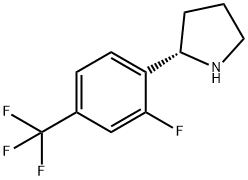 (2S)-2-[2-FLUORO-4-(TRIFLUOROMETHYL)PHENYL]PYRROLIDINE Struktur