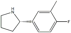 (2S)-2-(4-FLUORO-3-METHYLPHENYL)PYRROLIDINE Struktur