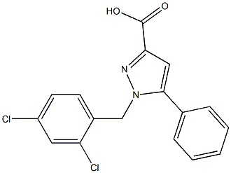 1-(2,4-DICHLOROBENZYL)-5-PHENYL-1H-PYRAZOLE-3-CARBOXYLIC ACID Struktur