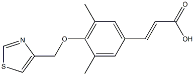 (2E)-3-[3,5-DIMETHYL-4-(1,3-THIAZOL-4-YLMETHOXY)PHENYL]ACRYLIC ACID Struktur