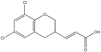 (2E)-3-(6,8-DICHLORO-3,4-DIHYDRO-2H-CHROMEN-3-YL)ACRYLIC ACID Struktur