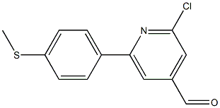 2-CHLORO-6-(4-(METHYLTHIO)PHENYL)PYRIDINE-4-CARBALDEHYDE Struktur