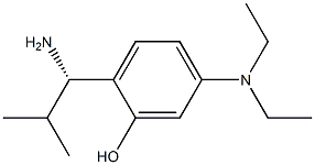 2-((1S)-1-AMINO-2-METHYLPROPYL)-5-(DIETHYLAMINO)PHENOL Struktur