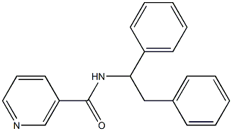 1-NICOTINOYLAMINO-1,2-DIPHENYLETHANE Struktur