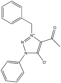 4-ACETYL-3-BENZYL-1-PHENYL-1H-1,2,3-TRIAZOL-3-IUM-5-OLATE Struktur