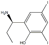 2-((1R)-1-AMINOPROPYL)-4,6-DIIODOPHENOL Struktur