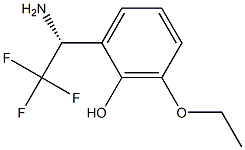 2-((1R)-1-AMINO-2,2,2-TRIFLUOROETHYL)-6-ETHOXYPHENOL Struktur