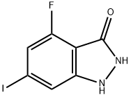 4-FLUORO-3-HYDROXY-6-IODOINDAZOLE Struktur