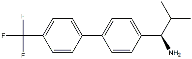 (1R)-2-METHYL-1-(4-[4-(TRIFLUOROMETHYL)PHENYL]PHENYL)PROPYLAMINE Struktur