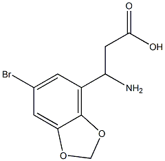 3-AMINO-3-(6-BROMO-BENZO[1,3]DIOXOL-4-YL)-PROPIONIC ACID Struktur