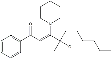 4-METHOXY-4-METHYL-1-PHENYL-3-PIPERIDIN-1-YL-DEC-2-EN-1-ONE Struktur