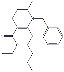 ETHYL 1-BENZYL-6-METHYL-2-PENTYL-1,4,5,6-TETRAHYDRO-3-PYRIDINECARBOXYLATE Struktur