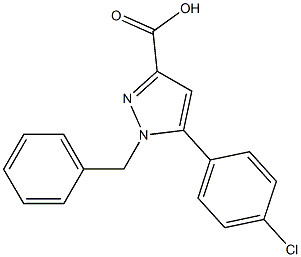 1-BENZYL-5-(4-CHLOROPHENYL)-1H-PYRAZOLE-3-CARBOXYLIC ACID Struktur