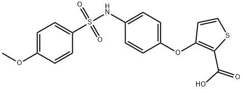 3-(4-([(4-METHOXYPHENYL)SULFONYL]AMINO)PHENOXY)-2-THIOPHENECARBOXYLIC ACID Struktur