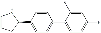 (2R)-2-[4-(2,4-DIFLUOROPHENYL)PHENYL]PYRROLIDINE Struktur