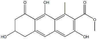 3,6,9-TRIHYDROXY-1-METHYL-8-OXO-5,6,7,8-TETRAHYDRO-ANTHRACENE-2-CARBOXYLIC ACID METHYL ESTER Struktur