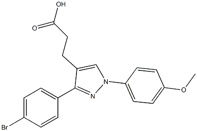 3-(3-(4-BROMOPHENYL)-1-(4-METHOXYPHENYL)-1H-PYRAZOL-4-YL)PROPANOIC ACID Struktur