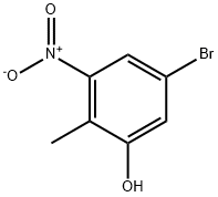 5-溴-2-甲基-3-硝基苯酚, 864550-41-4, 結(jié)構式