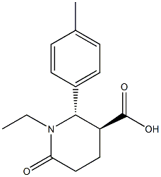 (2S,3S)-1-ETHYL-2-(4-METHYLPHENYL)-6-OXOPIPERIDINE-3-CARBOXYLIC ACID Struktur