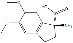 (1S)-1-AMINO-5,6-DIMETHOXYINDANECARBOXYLIC ACID Struktur