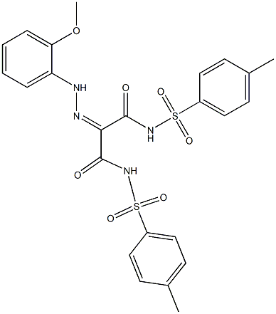 2-(2-(2-METHOXYPHENYL)HYDRAZONO)-N1,N3-BIS(P-TOLYLSULFONYL)MALONAMIDE Struktur