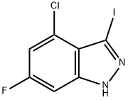 4-CHLORO-6-FLUORO-3-IODOINDAZOLE Struktur