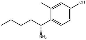 4-((1R)-1-AMINOPENTYL)-3-METHYLPHENOL Struktur