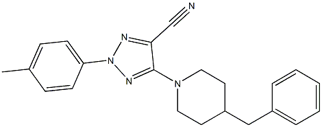 5-(4-BENZYLPIPERIDIN-1-YL)-2-(4-METHYLPHENYL)-2H-1,2,3-TRIAZOLE-4-CARBONITRILE Struktur