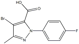 4-BROMO-1-(4-FLUOROPHENYL)-3-METHYL-1H-PYRAZOLE-5-CARBOXYLIC ACID Struktur