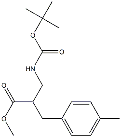 2-(TERT-BUTOXYCARBONYLAMINO-METHYL)-3-P-TOLYL-PROPIONIC ACID METHYL ESTER Struktur