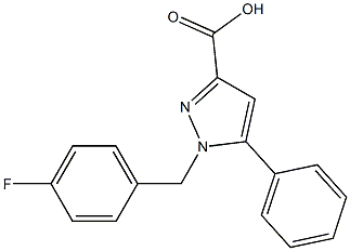 1-(4-FLUOROBENZYL)-5-PHENYL-1H-PYRAZOLE-3-CARBOXYLIC ACID Struktur