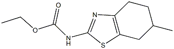 ETHYL 6-METHYL-4,5,6,7-TETRAHYDRO-1,3-BENZOTHIAZOL-2-YLCARBAMATE Struktur