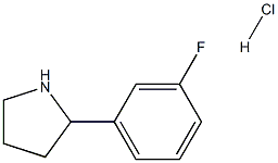 2-(3-FLUORO-PHENYL)-PYRROLIDINE, HYDROCHLORIDE Struktur