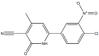 6-(4-CHLORO-3-NITROPHENYL)-1,2-DIHYDRO-4-METHYL-2-OXOPYRIDINE-3-CARBONITRILE Struktur