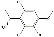 3-((1R)-1-AMINOETHYL)-2,4-DICHLORO-6-METHOXYPHENOL Struktur