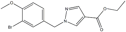 1-(3-BROMO-4-METHOXY-BENZYL)-1H-PYRAZOLE-4-CARBOXYLIC ACID ETHYL ESTER Struktur