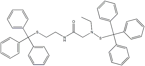 N-TRITYLTHIOETHYL TRITYLTHIOETHYLAMINOACETAMIDE Struktur