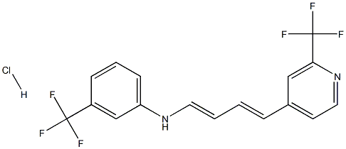 (4-AZA-4-(3-(TRIFLUOROMETHYL)PHENYL)BUTA-1,3-DIENYL)(3-(TRIFLUOROMETHYL)PHENYL)AMINE, HYDROCHLORIDE Struktur