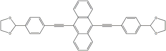 9,10-BIS[4-(1,3-DIOXOLAN-2-YL)PHENYLETHYNYL]ANTHRACENE Struktur