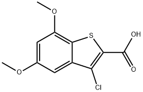 3-CHLORO-5,7-DIMETHOXY-1-BENZOTHIOPHENE-2-CARBOXYLIC ACID Struktur