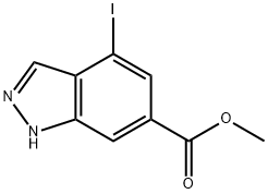 4-IODO-6-INDAZOLECARBOXYLIC ACID METHYL ESTER Struktur