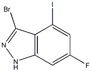 3-BROMO-6-FLUORO-4-IODOINDAZOLE Struktur