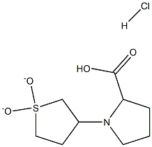 1-(1,1-DIOXIDOTETRAHYDROTHIEN-3-YL)PYRROLIDINE-2-CARBOXYLIC ACID HYDROCHLORIDE Struktur